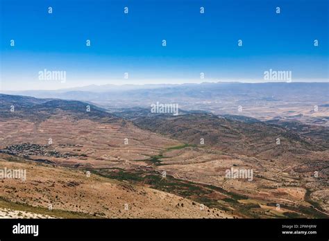 Bekaa valley(Beqaa) and Anti-Lebanon mountains, from Lebanon mountains ...