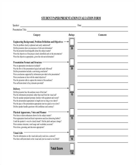 Free 22 Presentation Feedback Forms In Pdf Excel Ms Word