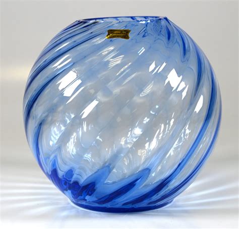 Vase Aquamarin Rund Marika Weber Bohemia Glass