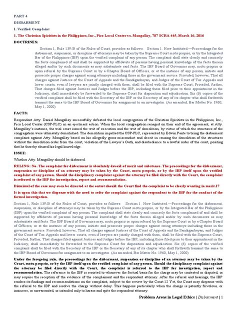 Part 4 Disbarment Case Digests (PALE) | PDF | Lawyer | Disbarment