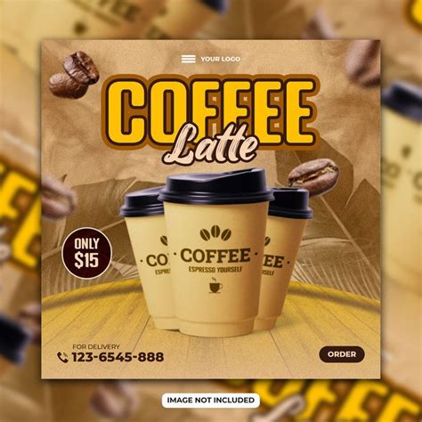 Coffee Latte Social Media Post Template