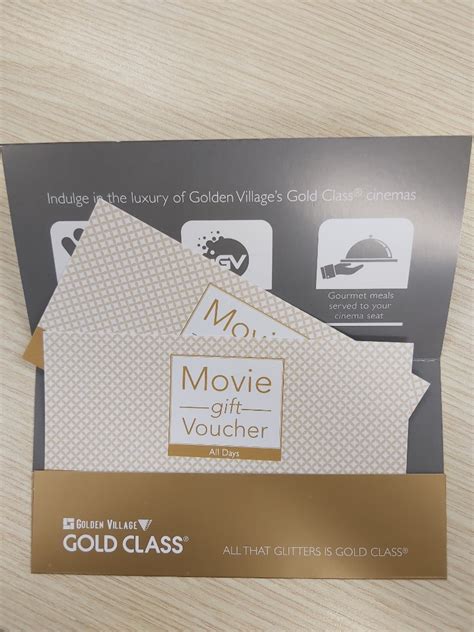 Gold Class Gv Golden Village Voucher All Days Tickets Vouchers