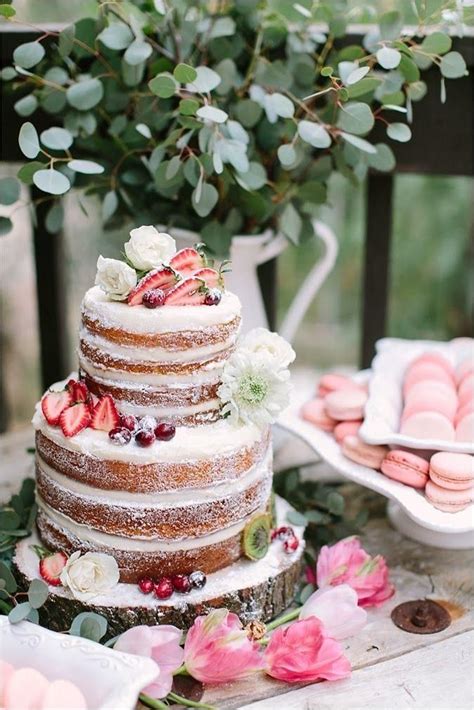 Una Idea Para La Tarta De Boda Naked Wedding Cakes Wedding Cake