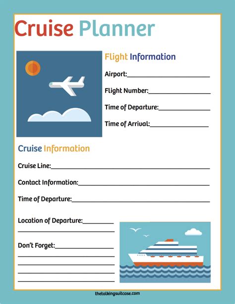 Printable Cruise Planner