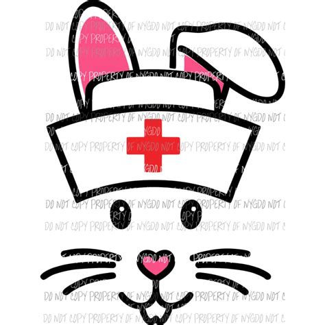 Martodesigns Nurse Bunny Sublimation Transfers