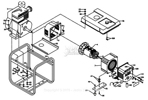 PowerMate Formerly Coleman PM0525002 Parts Diagram for Generator Parts