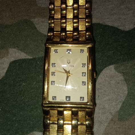 Bulova men's watch really nice gold color watches... - Depop