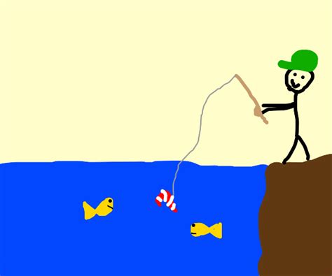 Fishing with a Candy Cane - Drawception