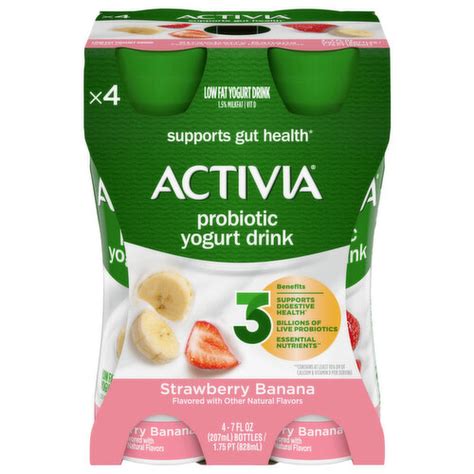 Activia Yogurt Strawberry Banana Probiotic Low Fat Smart Final