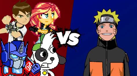 MUGEN Battle Ben 10 Doki Optimus Prime Sunset Shimmer Vs Naruto