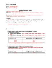 Lab Report Template Melting Point Docx Evc Chem A Name