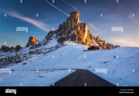 Winter in the Dolomites, Northern Italy Stock Photo - Alamy