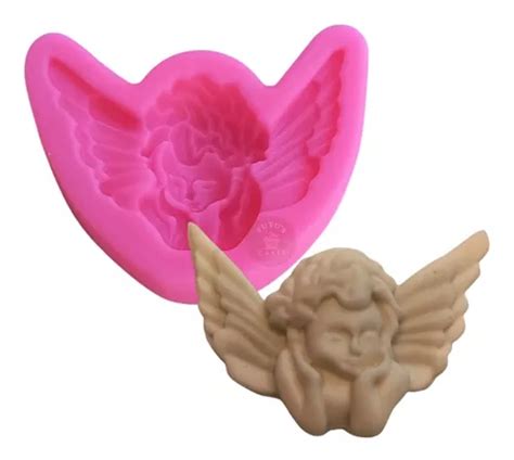 Molde Silicona Ngel Angelito Alas Fondant Porcelana Yeso