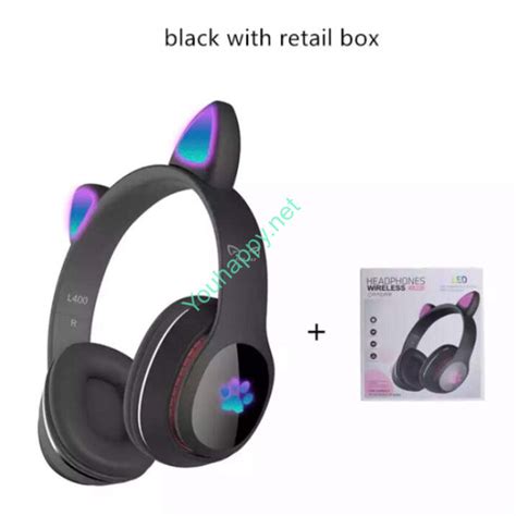 You Cat - L400 Черные. Cat Ear Headphones, беспроводные наушники ...