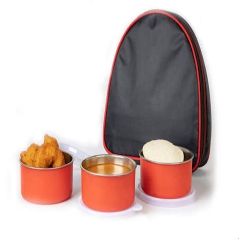 Stainless Steel Insulated Lunch Box Leak Proof Lunch Box Red Size