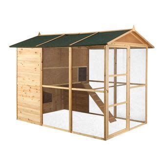 Poulailler En Bois Avec Enclos 10 Poules L 266 X P 174 X H 205