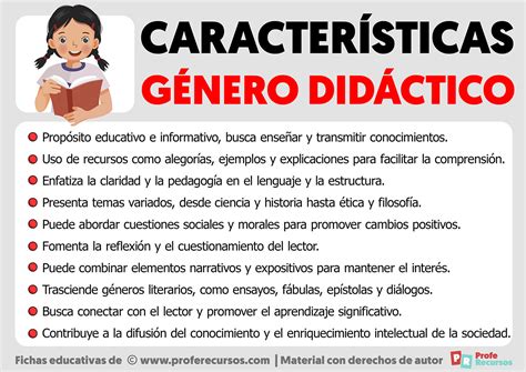 Características del Género Didáctico