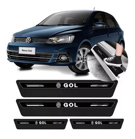 Soleira Protetor Porta Platinum Gol G3 Á G7 Preto Resina