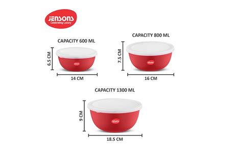 Buy Jensons Microwave Safe Bowl Serving Bowl With Lid Mixing Bowl Oven Bowl Set Microwave