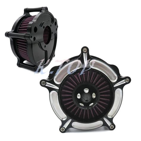 Black Cnc Venturi Contrast Cut Air Cleaner Speed 5 For Harley 48 72