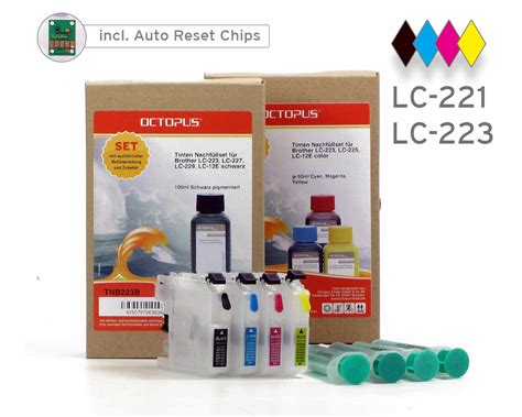 Instruction Refillable Cartridges For Brother LC 223 LC 225 LC 227