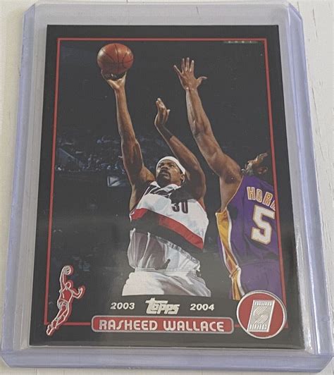 Rasheed Wallace Topps Black Portland Trail Blazers Ebay