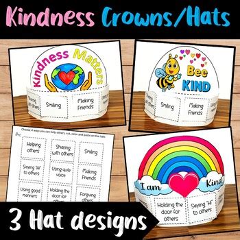 Kindness Hats/Crown, Kindness week activities, Bee Kind, Kindness Matters