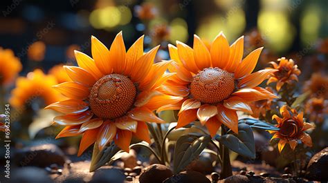 sunflower in the garden HD 8K wallpaper Stock Photographic Image Stock ...