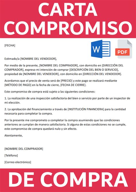 Carta Compromiso De Compra Ejemplos Y Plantillas Gratis