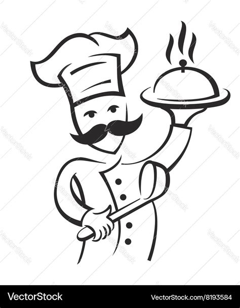 Black Chef Royalty Free Vector Image Vectorstock