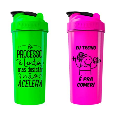 Kit Coqueteleira Shaker Academia Garrafa Agua Shopee Brasil