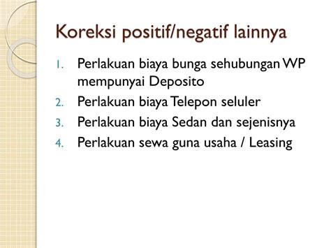 Contoh Koreksi Fiskal Positif Dan Negatif