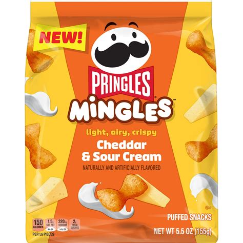 Pringles Mingles Cheddar And Sour Cream Puffed Snacks Gluten Free