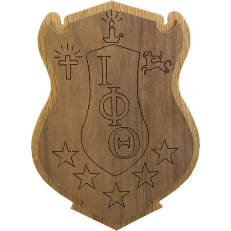 Iota Phi Theta Carved Background | Fraternity Crest