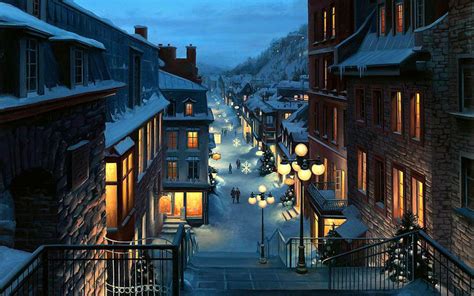 Stylishhdwallpapers Europe City Winter Christmas Night - Evgeny Lushpin ...