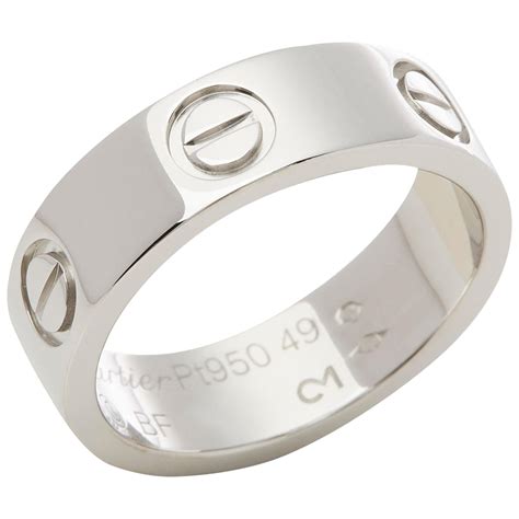 Cartier Love Ring In Platinum For Sale At 1stdibs Cartier 750 C