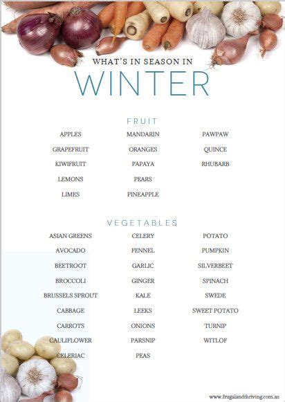 Australian Winter Seasonal Fruit And Vegetable Guide Eat Seasonal