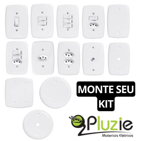 Interruptores Placas E Tomadas Linha Ideale Pluzie Monte Seu Kit