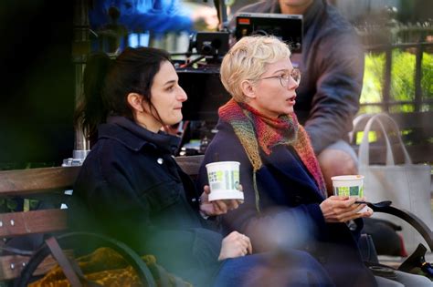 Michelle Williams And Jenny Slate At Dying For Sex Set