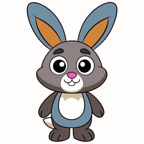 Cute Rabbit Confused Cartoon Vector Icon Illustration Animal Nature