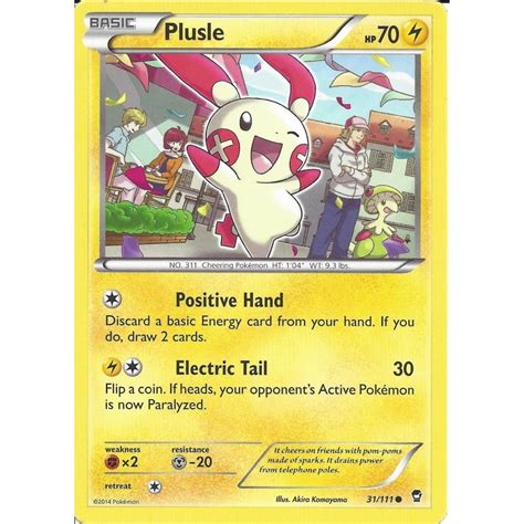 Pokemon Trading Card Game Plusle Common Xy Furious Fists