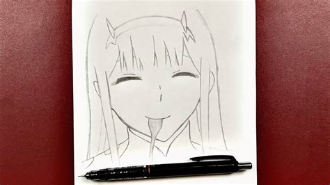 Anime Drawing How To Draw Zero Two Easy Steps Pencil Youtube