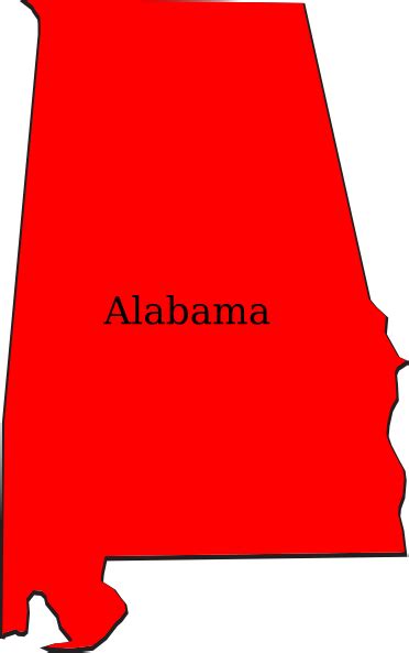 Alabama Outline Clip Art at Clker.com - vector clip art online, royalty ...