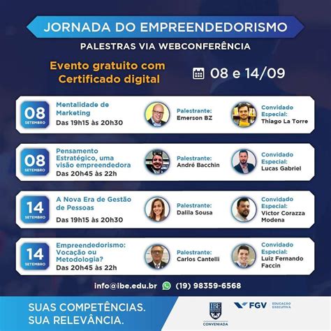 Convite Jornada Do Empreendedorismo Ibe