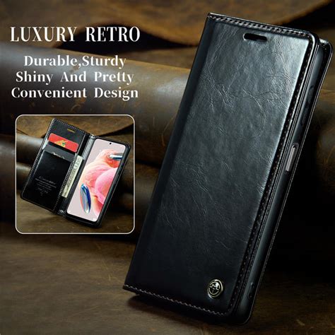 Caseme Xiaomi Redmi Note G Wallet Luxury Leather Case Black