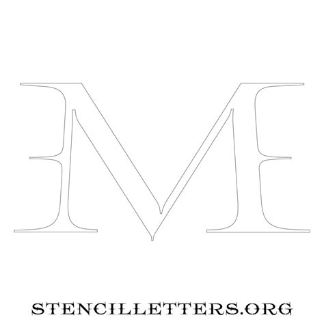 4 Inch Free Printable Individual 15 Elegant Uppercase Letter Stencils Stencil Letters Org