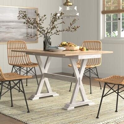 Sand Stable Bonas Extendable Drop Leaf Rubberwood Solid Wood Dining