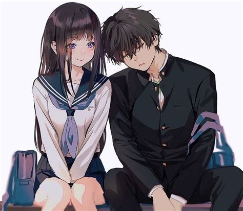 Chitanda Eru And Oreki Houtarou Hyouka Drawn By Mery Yangmalgage