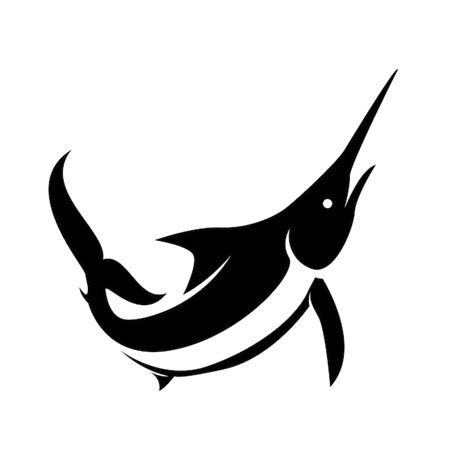 Premium Vector Marlin Fish Silhouette Logo Icon Design