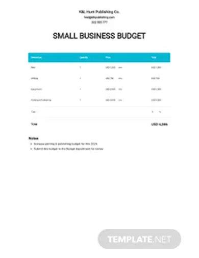 Small Business Budget - 6+ How to Plan, Format, Pdf